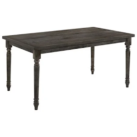 Rustic Dining Table with Turned Legs